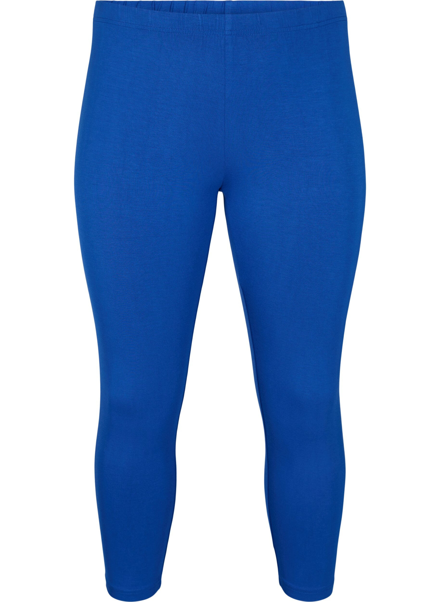 Zizzi Basic 3/4-Leggings aus Viskose, Blau, Packshot image number 0