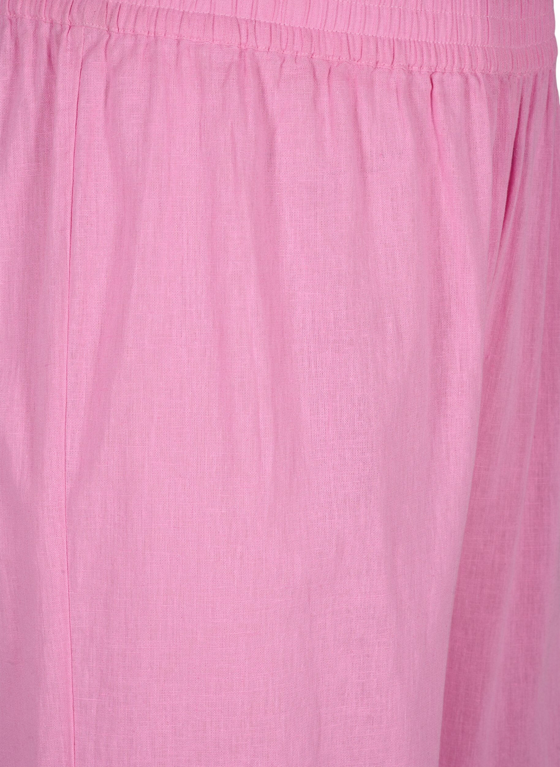 Zizzi 7/8-Hose aus Baumwollmischung mit Leinen, Rosebloom, Packshot image number 2