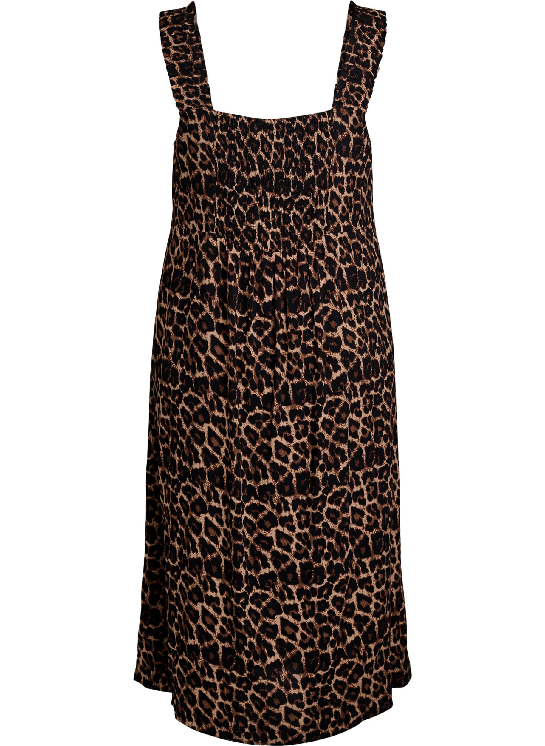 ZizziSommerkleid mit breiten Tr&auml;gern, Braun, Packshot image number 1