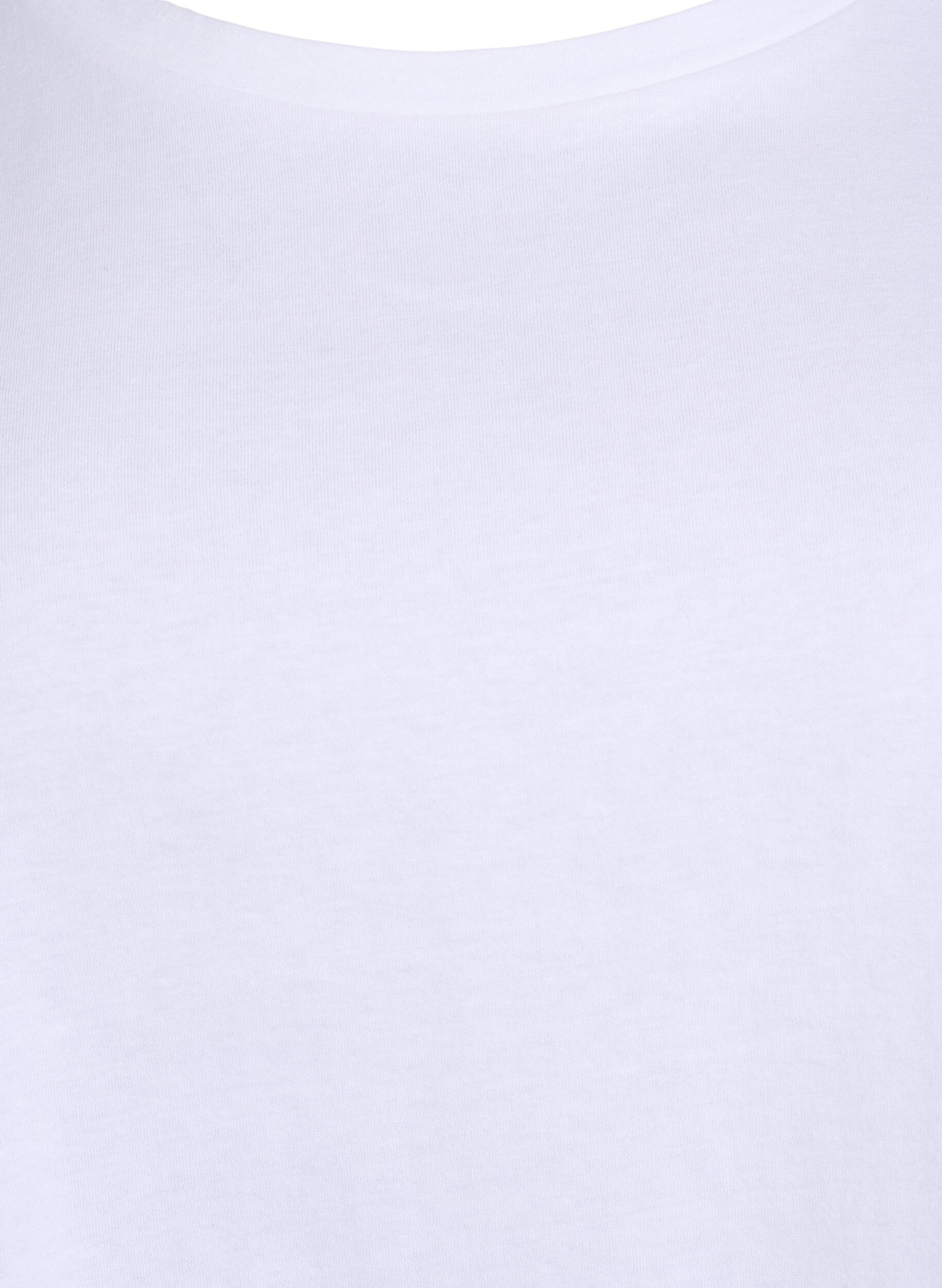 Zizzi T-Shirt mit &Auml;rmeln in Broderie Anglaise, Wei&szlig;, Packshot image number 2