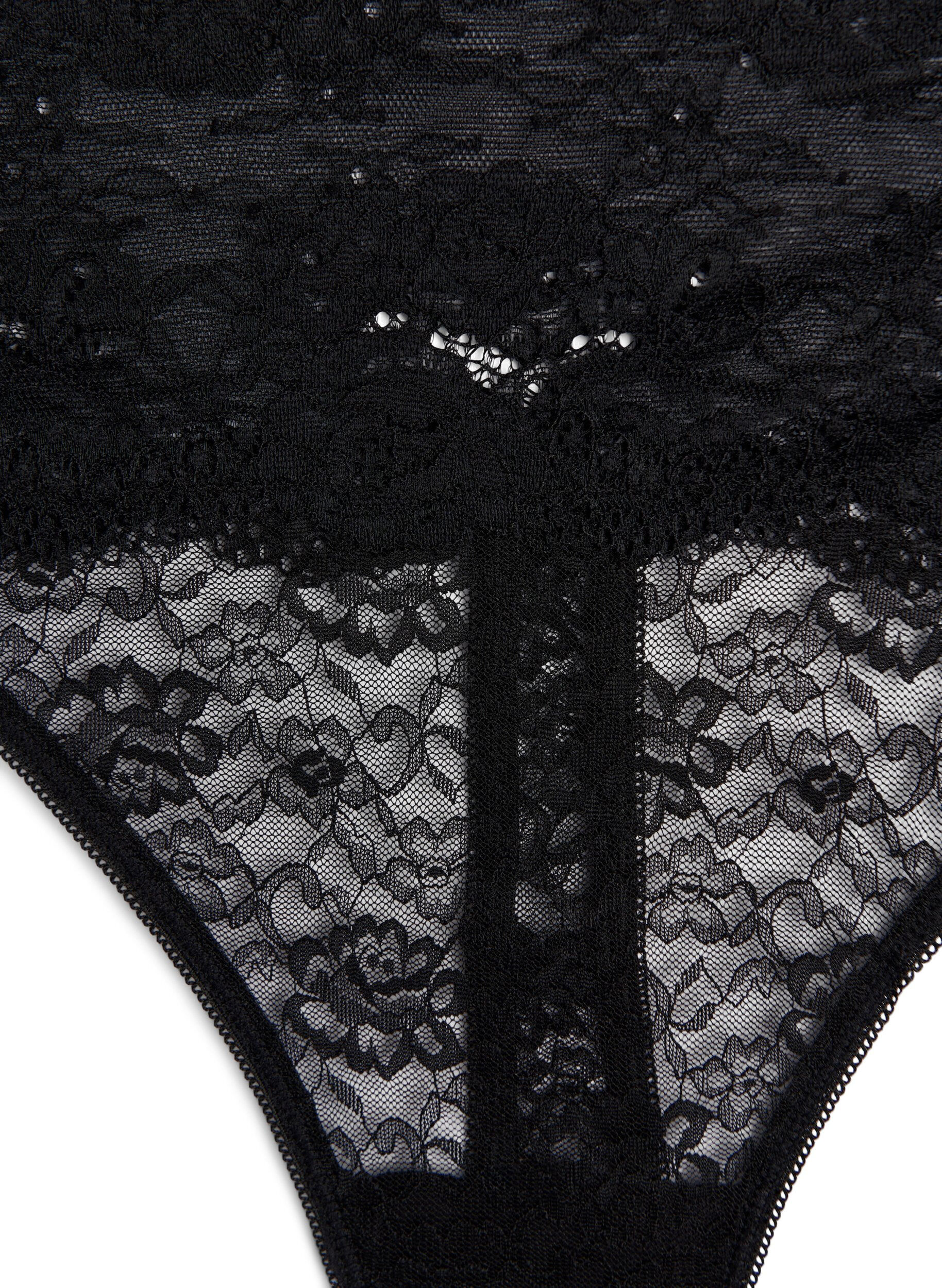 Zizzi 2er-Pack G-String Slips, Schwarz, Packshot image number 3