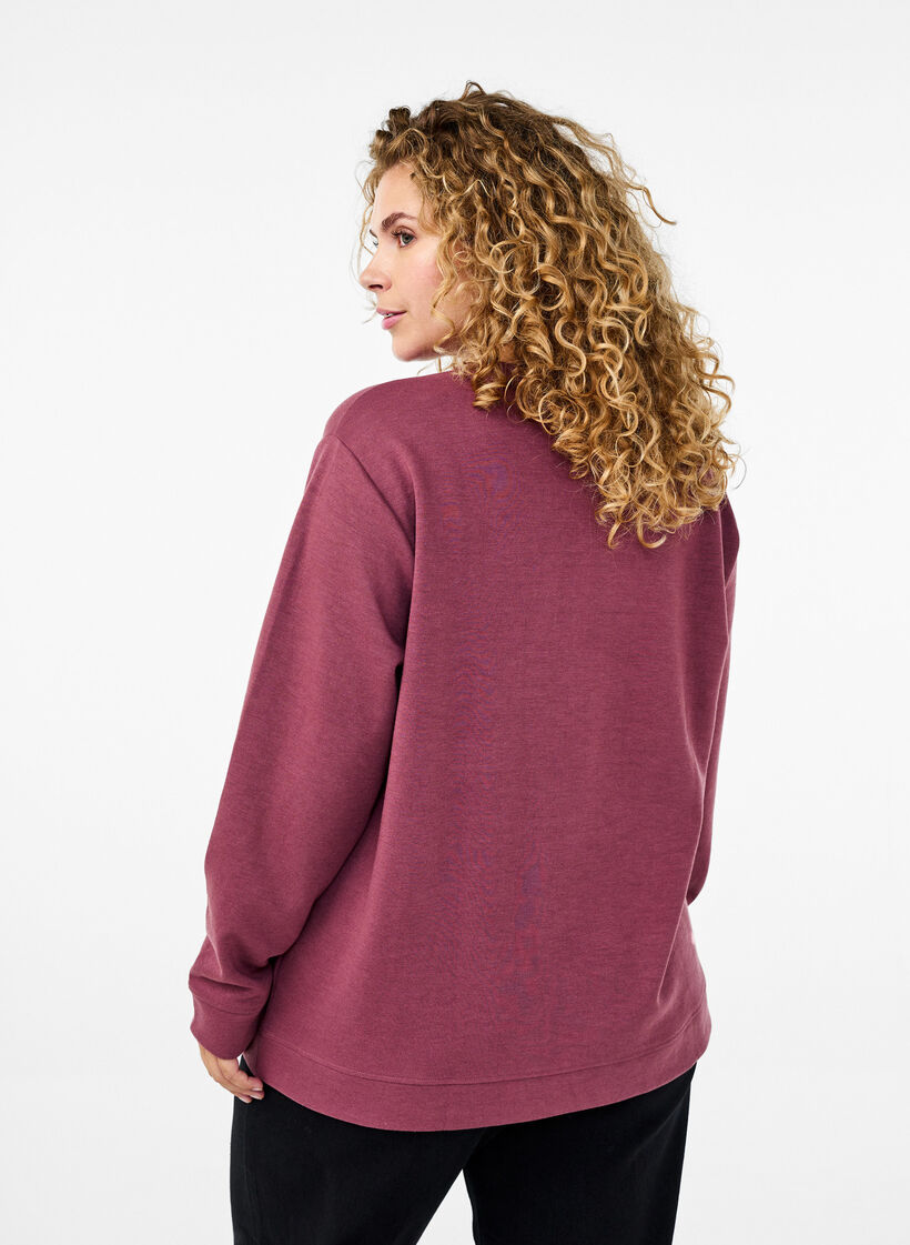 Sweatshirt mit Rundhalsausschnitt, Braun, Model image number 2
