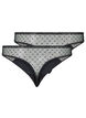 2er Pack G-String mit Mesh, Black, Packshot image number 1