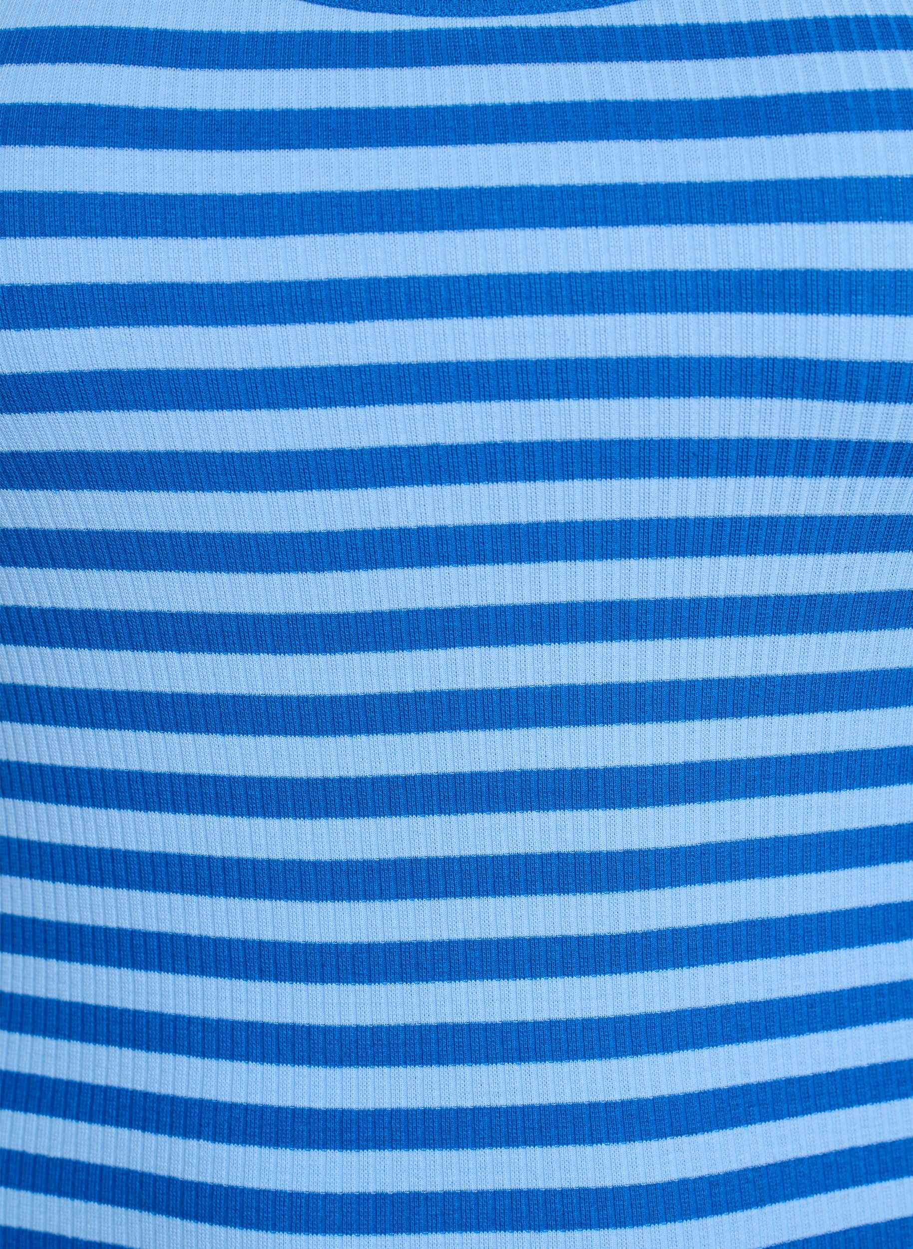 Zizzi Gestreiftes Tanktop mit Rippenstruktur, O. Air Daphne Stripe, Packshot image number 2