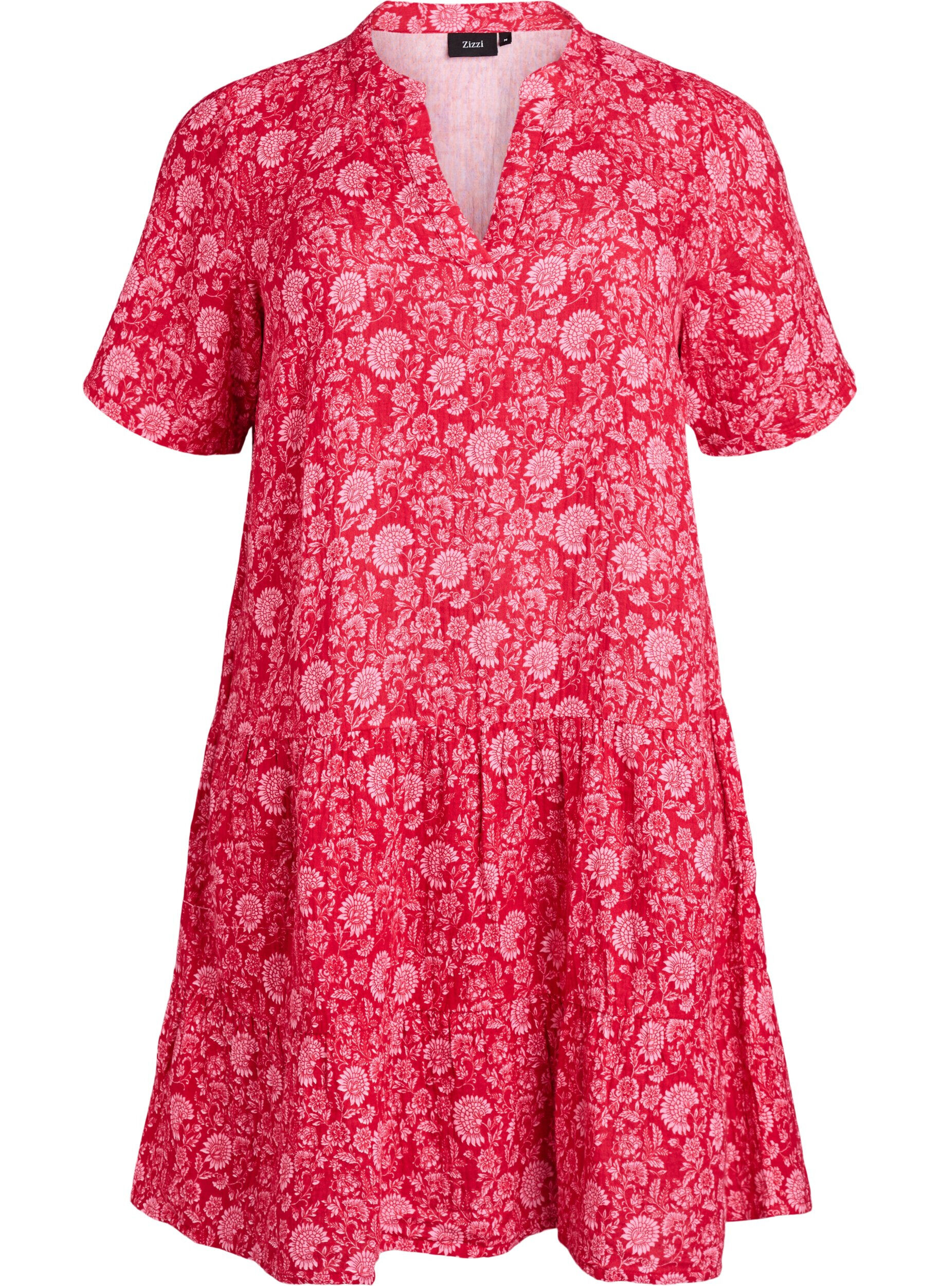 Kurzes A-Linien-Kleid aus Baumwollmusselin