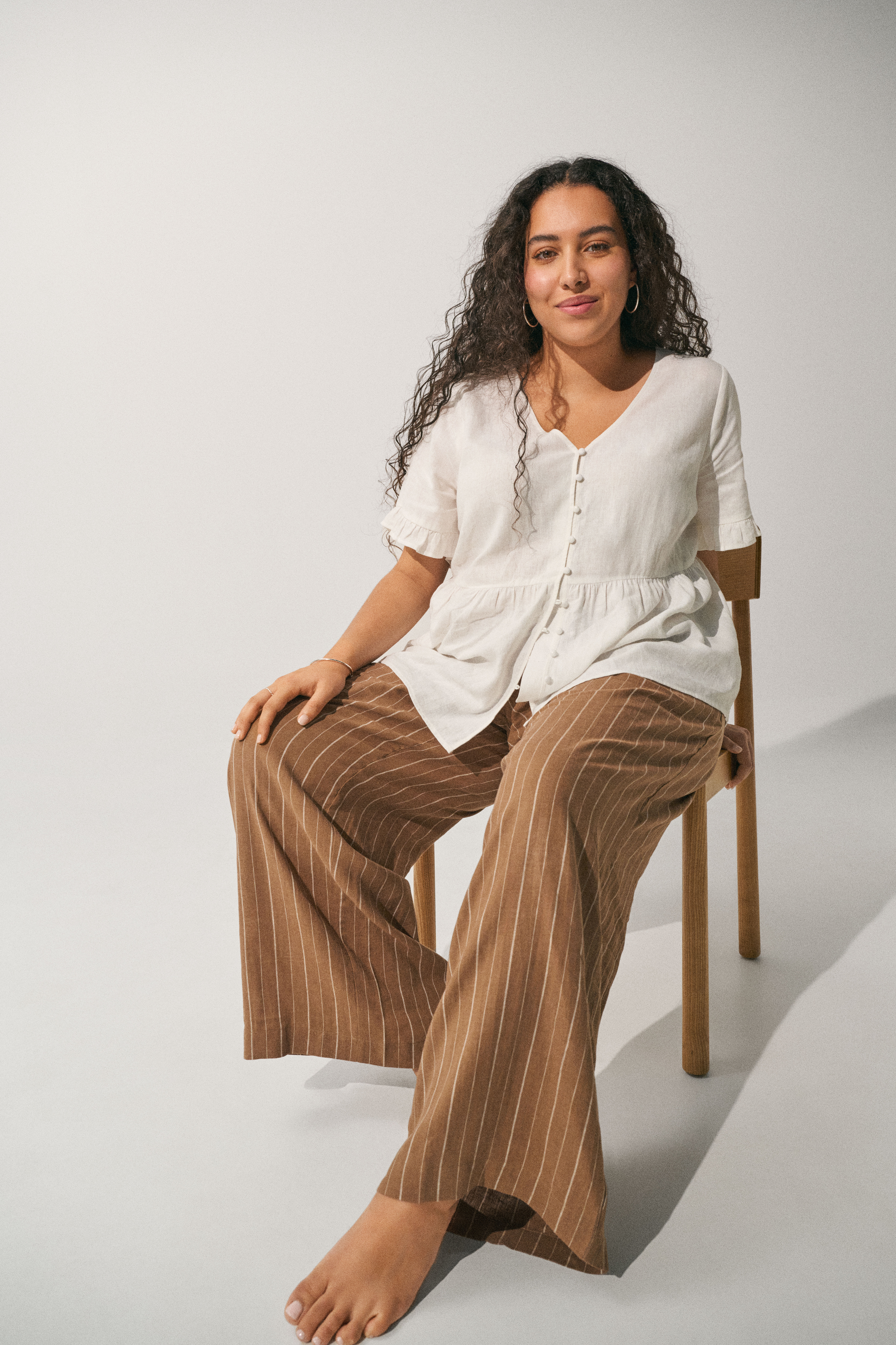 Zizzi Outfit aus Leinen und Viskose, , Model