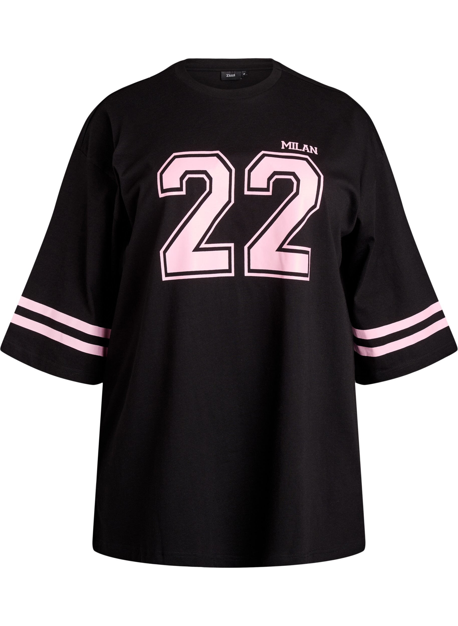 Oversize College-T-Shirt mit 3/4-&Auml;rmeln