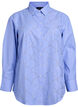 Bluse mit Streifen und Nieten, Blau, Packshot image number 0