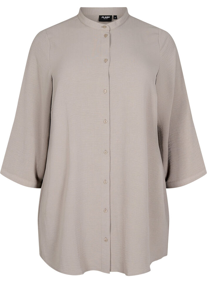 Tunika mit 3/4-&Auml;rmeln, Beige, Packshot image number 0