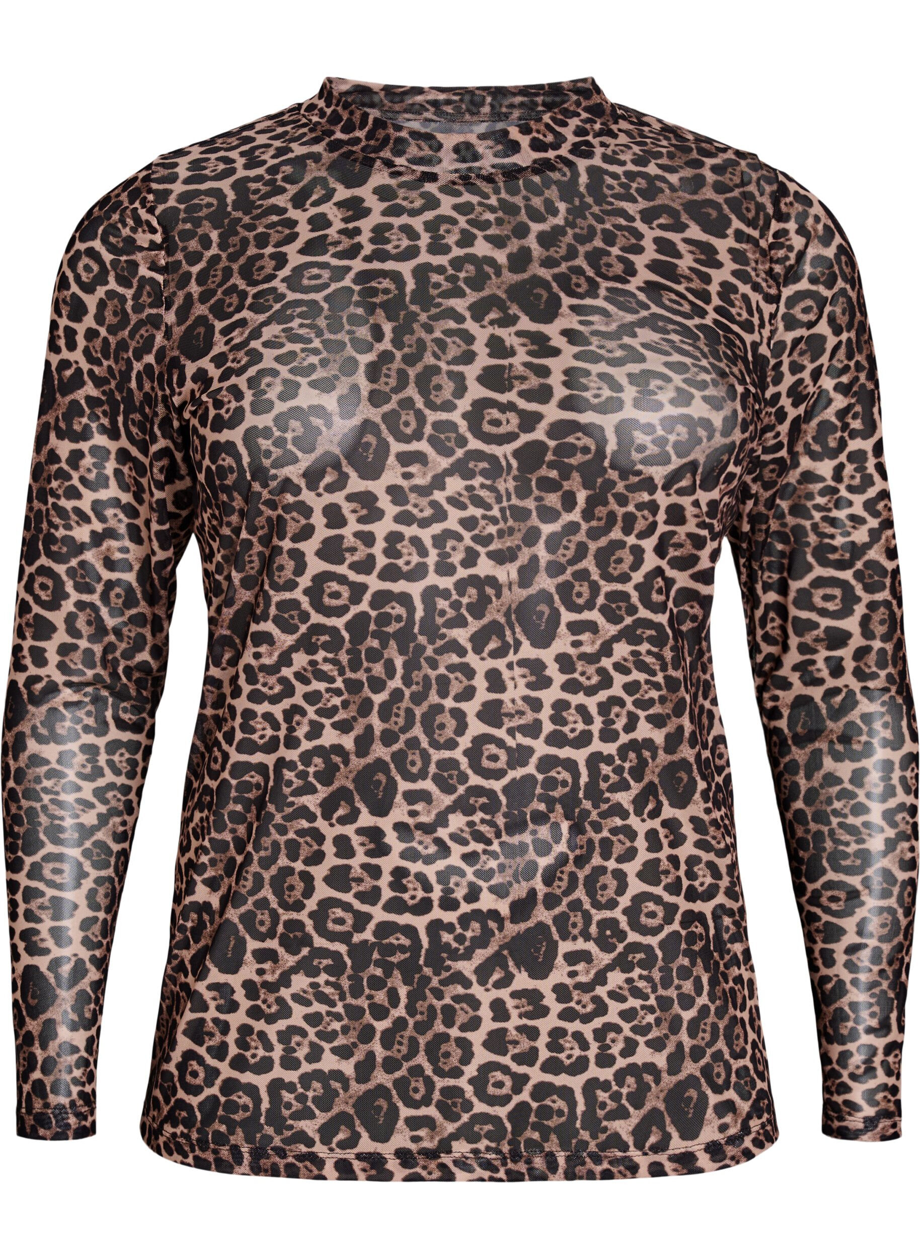 Netzbluse mit Leopardenmuster