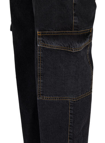 Gerade geschnittene Cargo-Jeans, Black Stone, Packshot image number 3