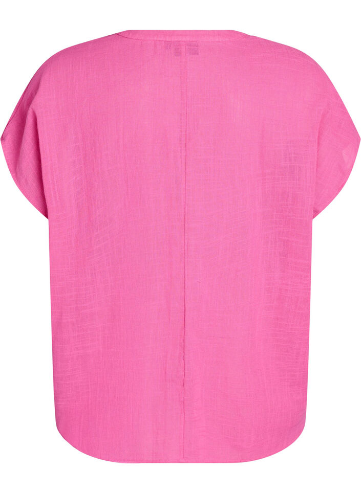 Lockere Bluse mit angeschnittenen &Auml;rmeln, Pink, Packshot image number 1