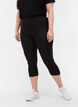 Basic 3/4-Leggings mit Faltendetails, Black, Model image number 2