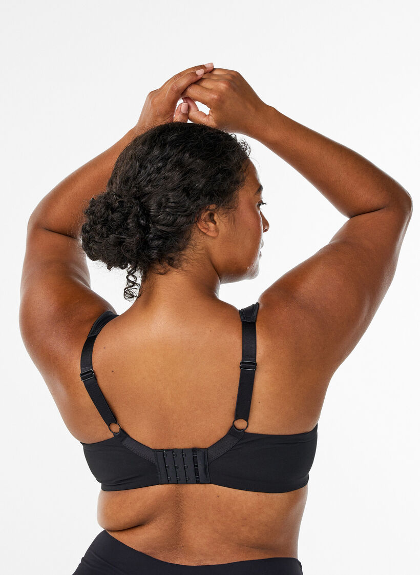 Minimizer-BH mit gepolsterten Trägern, Schwarz, Model image number 2