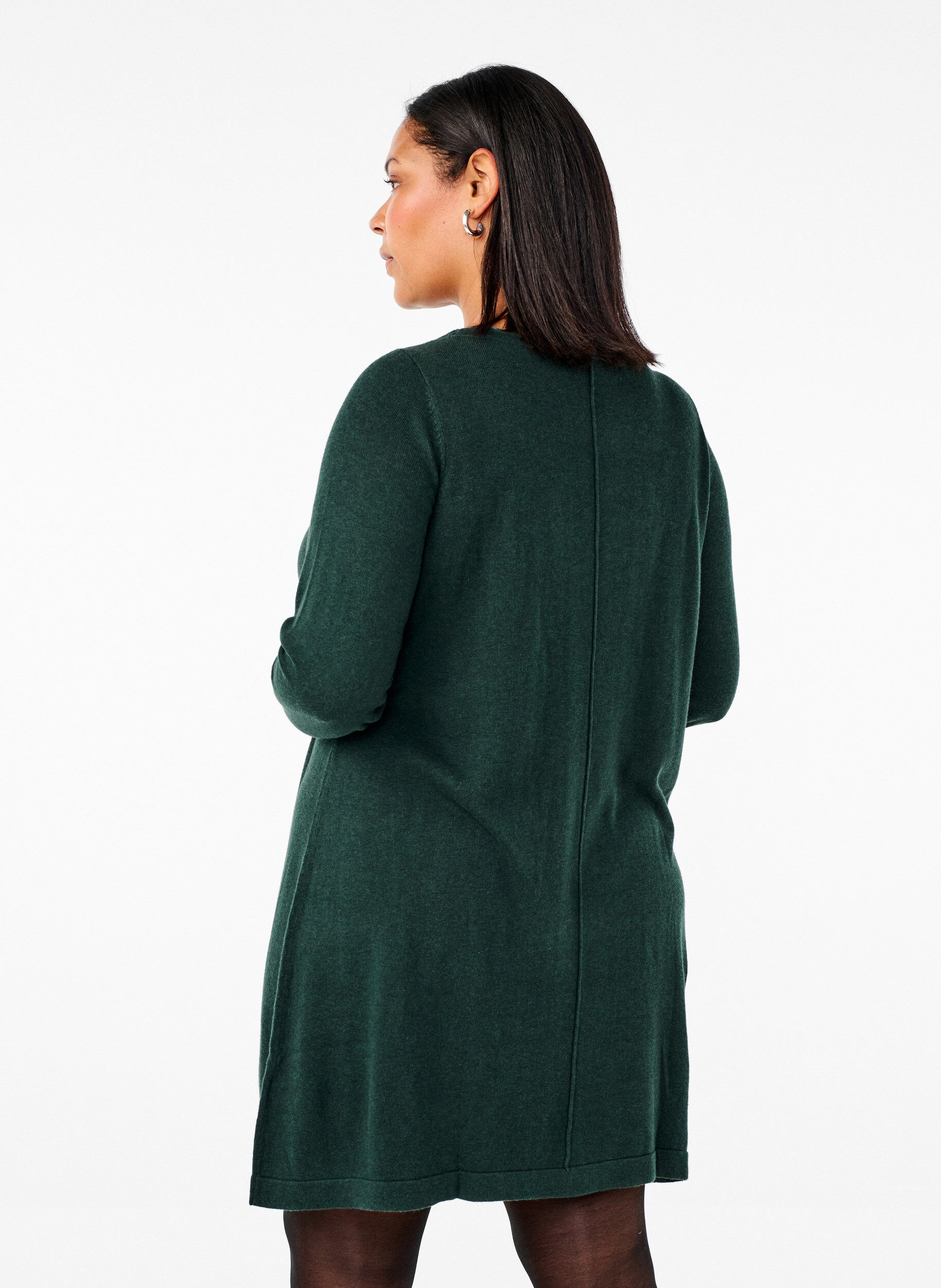 ZizziStrickkleid aus Baumwoll-Viskose-Mischung, Gr&uuml;n, Model image number 2