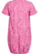 Kurzärmliges Baumwollkleid mit Print, Pink, Packshot image number 1