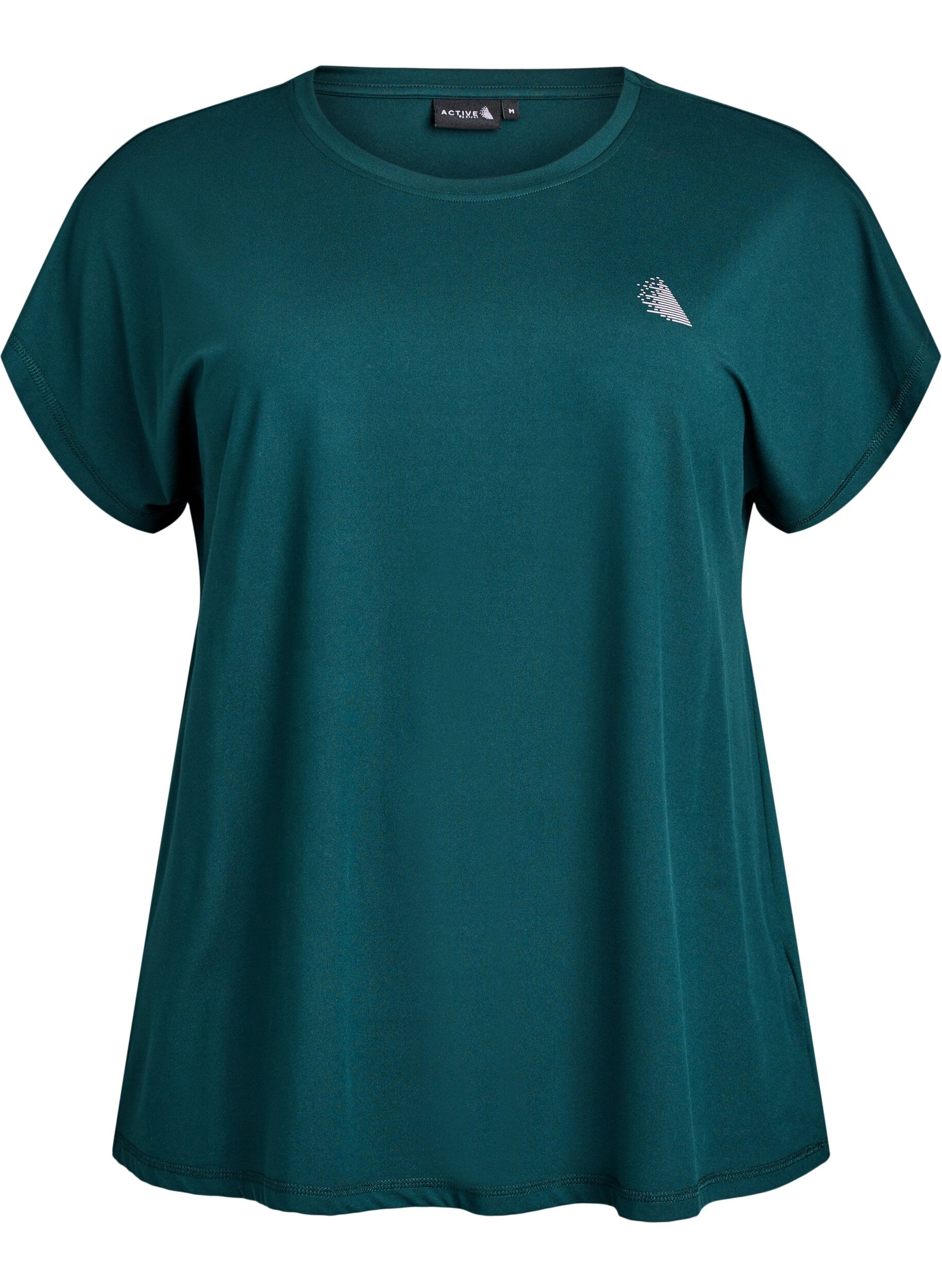 ZizziEinfarbiges Trainings-T-Shirt, Gr&uuml;n, Packshot image number 0