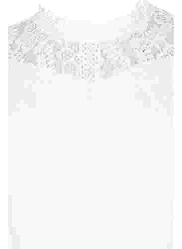 Ärmelloses Spitzenkleid, Bright White, Packshot image number 2