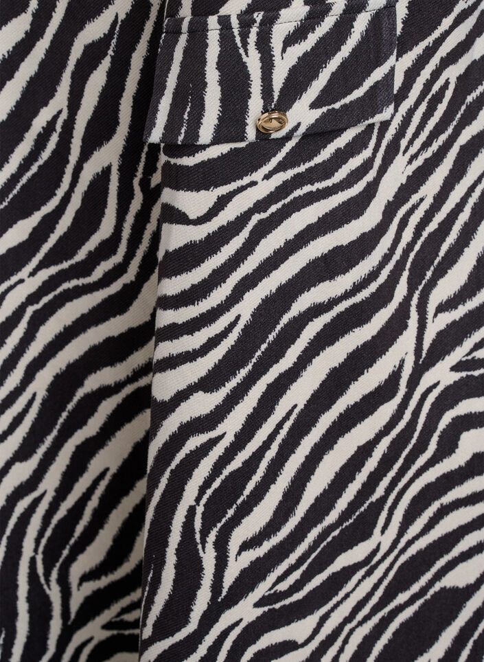 Kurzes A-Linien-Kleid mit 7/8-Ärmeln, Schwarz, Packshot image number 3