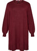 Gestricktes Minikleid mit gewelltem Saum und Schlitzen, Rot, Packshot image number 0