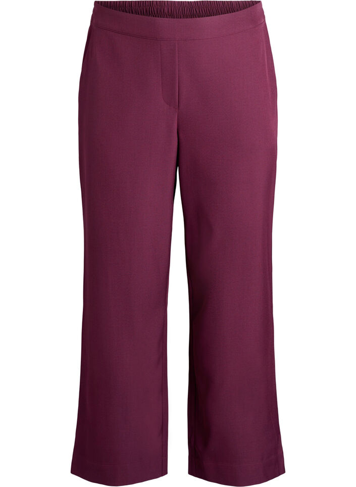 Lockere Hose mit Taschen, Dunkles Bordeaux, Packshot image number 0