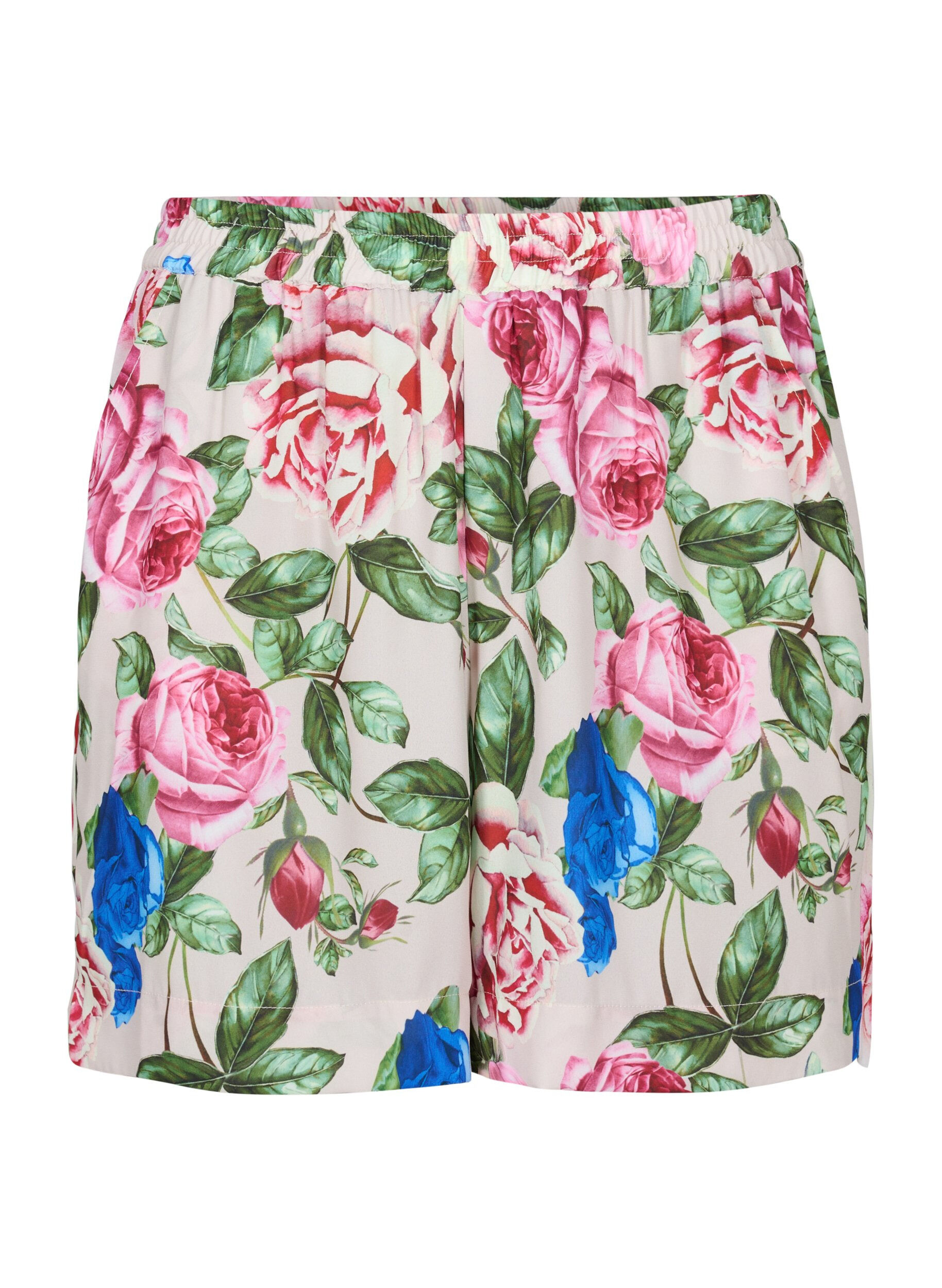 Zizzi Shorts mit Blumenprint, Bright Flower , Packshot image number 0