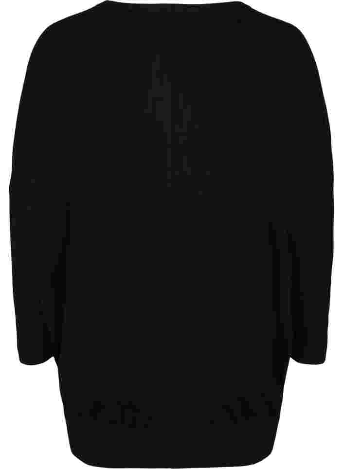 Strick-Tunika aus Viskosemischung, Black, Packshot image number 1