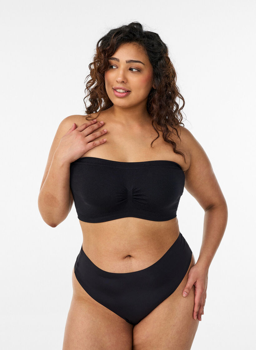 Tr&auml;gerloser BH, Schwarz, Model image number 1