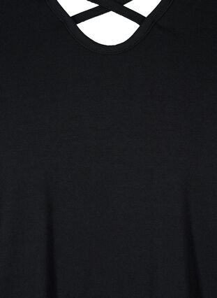 Einfarbige Bluse mit langen Ärmel, Black, Packshot image number 2