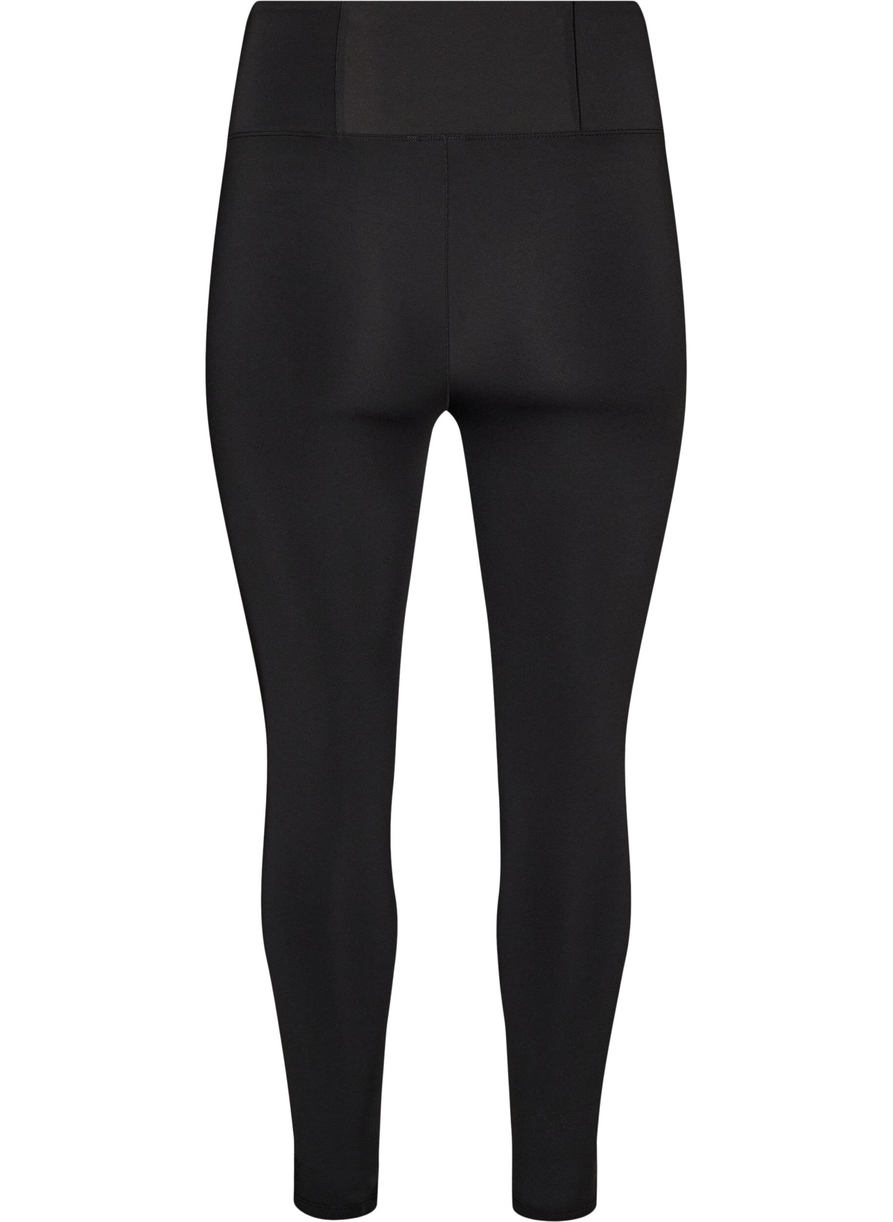 ZizziTrainingstights mit hoher Taille und Tasche im Bund, Schwarz, Packshot image number 1