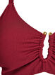 Strukturiertes Bikini Top mit Golddetail, Rot, Packshot image number 2
