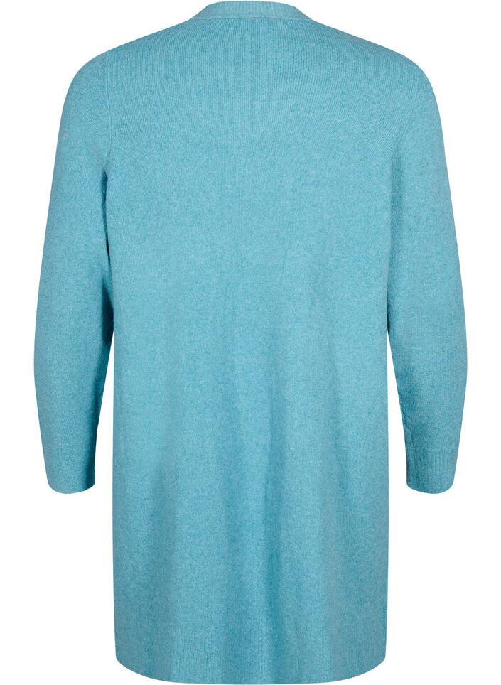 Lange Strickjacke mit offener Vorderseite, Reef Water Mel., Packshot image number 1