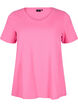 Einfarbiges basic T-Shirt aus Baumwolle, Pink, Packshot image number 0