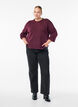 Strickbluse mit Knopfleiste, Dunkles Bordeaux, Model image number 1