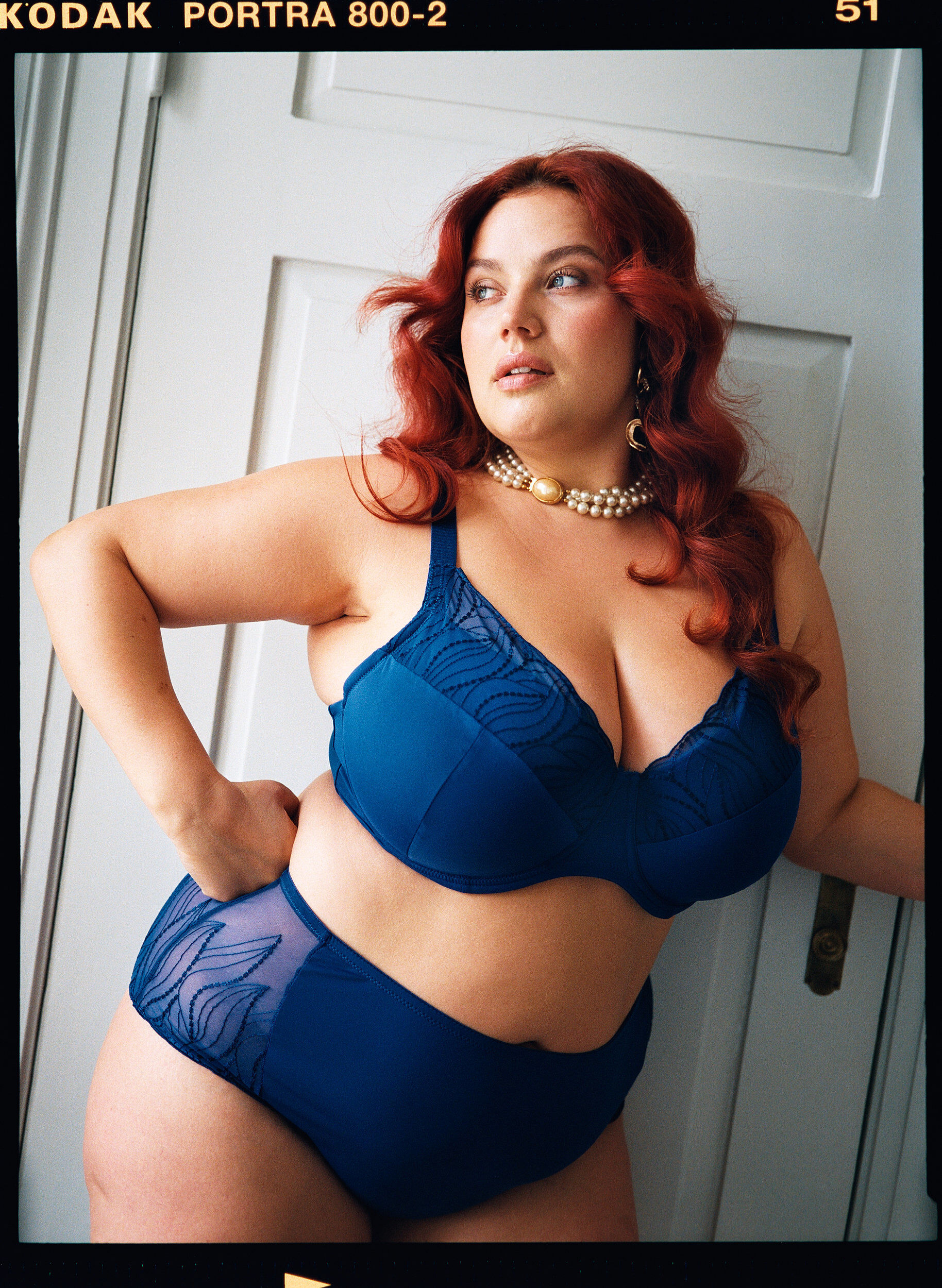 Zizzi Hipster-Slip aus Mikrofaser mit Spitze an den Seiten, Blau, Image image number 0