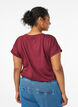 Kurz&auml;rmliges T-Shirt aus einer Baumwollmischung, Dunkles Bordeaux, Model image number 2