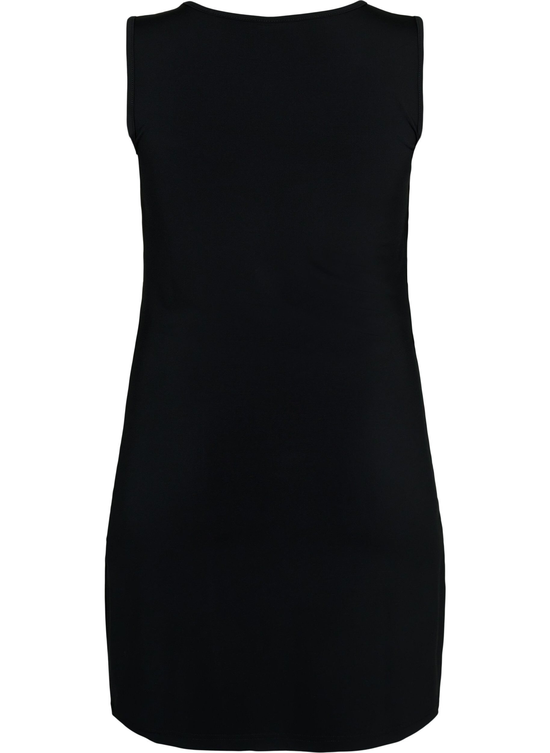 Zizzi &Auml;rmelloses Kleid mit Slim Fit, Black, Packshot image number 1