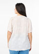 Bluse mit kurzen &Auml;rmeln und 3D-Bl&uuml;tenmuster, Beige, Model image number 2
