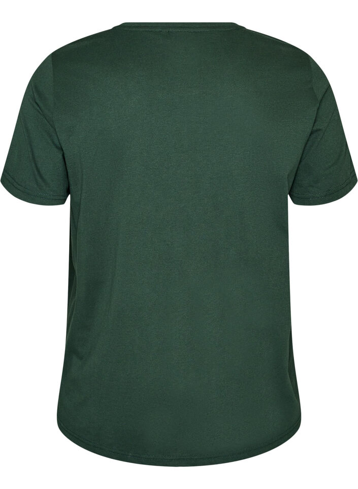 T-Shirt mit Print, Gr&uuml;n, Packshot image number 1