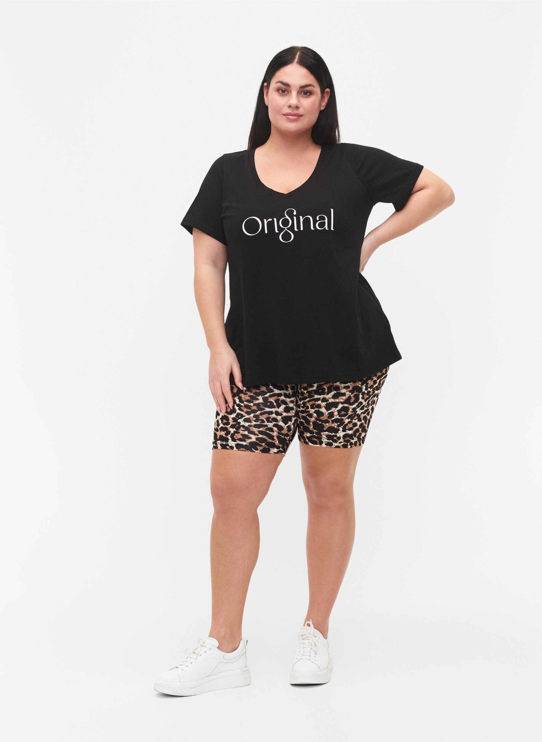 Zizzi 2er-Pack Radlershorts, Schwarz, Model image number 1