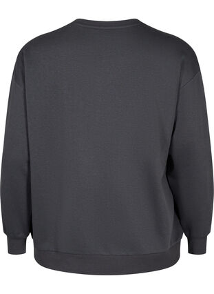 Sweatshirt mit Rüschen und Häkeldetail, Dark Grey, Packshot image number 1