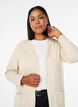 Lange, offene Strickjacke mit Taschen, Beige, Model image number 2