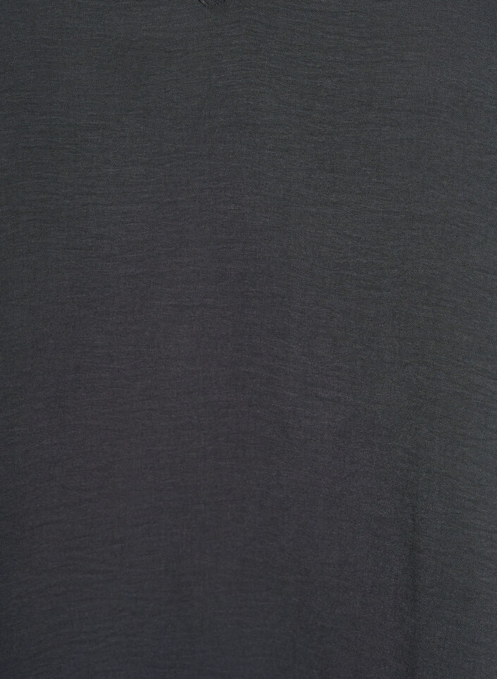 Bluse mit Smockb&uuml;ndchen und V-Ausschnitt, Grau, Packshot image number 2