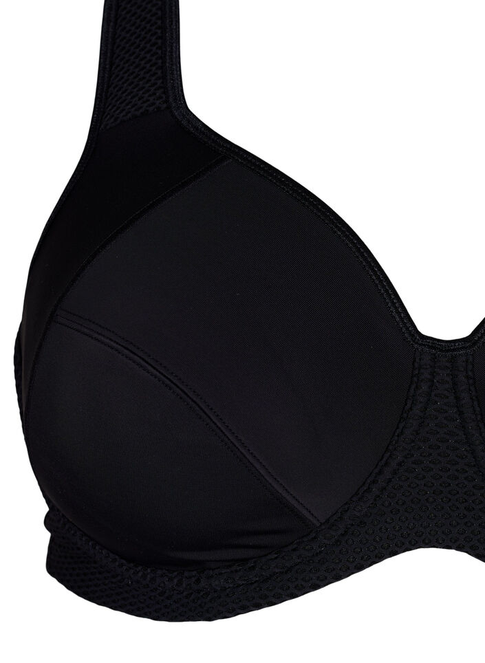 CORE, HIGH SUPPORT WIRE BRA – Sport-BH mit Bügel, Schwarz, Packshot