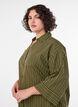 Lockere gestreifte Bluse mit 3/4-&Auml;rmeln, Gr&uuml;n, Model image number 3