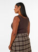 Figurbetontes Basic-Top aus glattem Stoff, Braun, Model image number 2