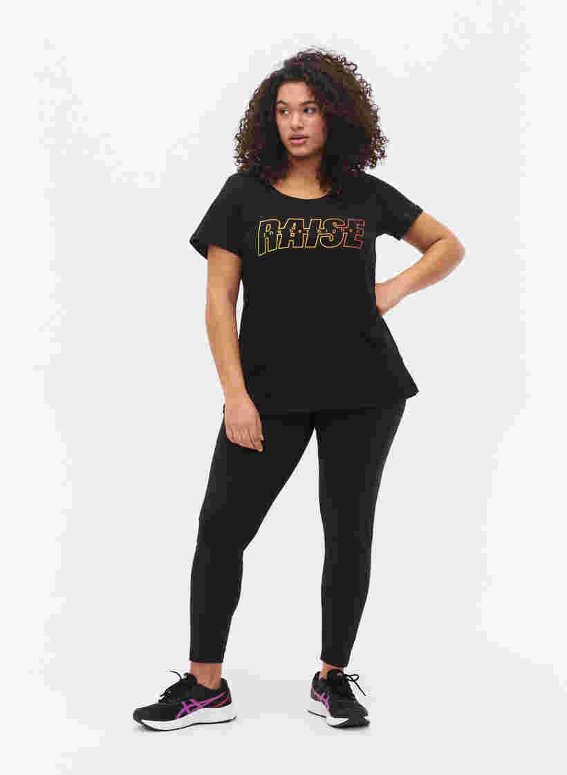 Trainings-T-Shirt mit Print, Black w. Raise, Model image number 2