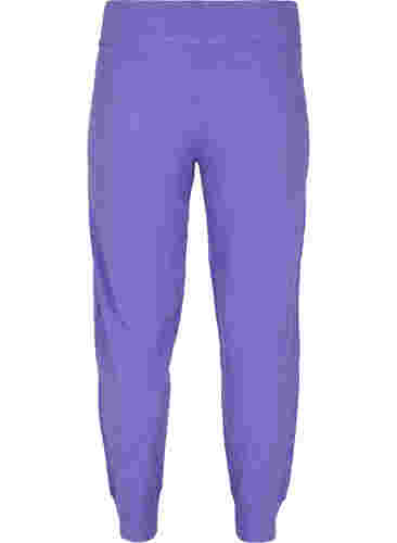 Melange-Strickhose mit Rippstrick, Purple Opulence Mel., Packshot image number 1