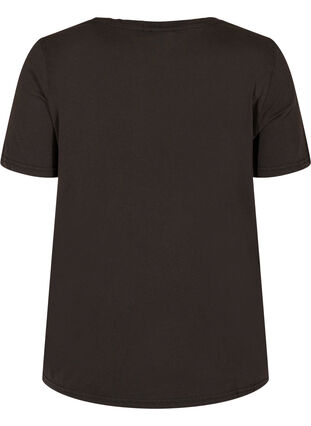 T-Shirt aus Baumwolle mit Aufdruck, Black ACID WASH, Packshot image number 1