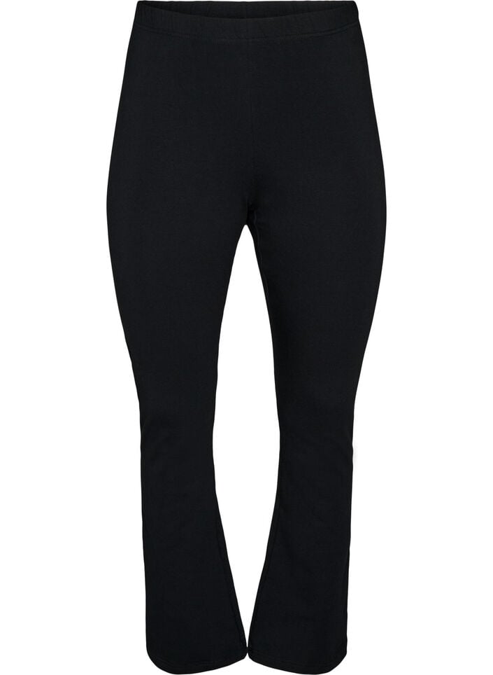 Jerseyhose mit ausgestelltem Bein, Schwarz, Packshot image number 0